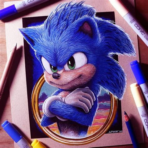 Como Dibujar A Sonic Realista How To Draw Sonic The Hedgehog Sonic