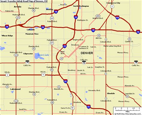 Get your bearings then plan your colorado vacation. Denver Map - TravelsFinders.Com