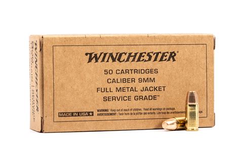 Winchester 9mm Luger 115 Gr Fmj Service Grade 50box For Sale Online