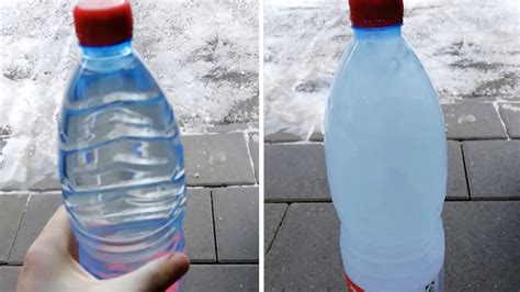 Amazing Moment Lad Shows Water Instantly Freezing In Bottle During