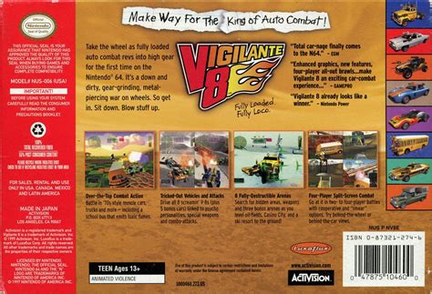 Vigilante 8 Cover Or Packaging Material Mobygames