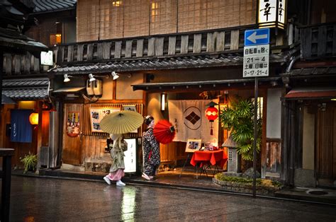 Gion Kyoto Geisha District Tourist In Japan