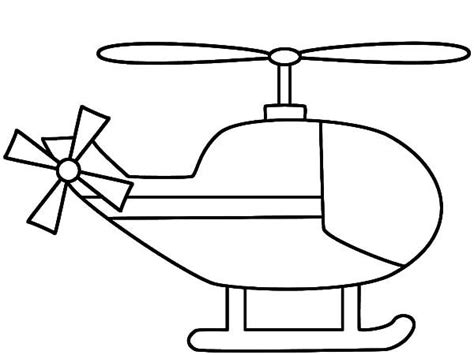 Kleurplaat Helicopter