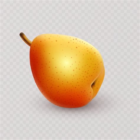 Premium Vector Fresh Yellow Pear In Realistic Style Pear Fruit