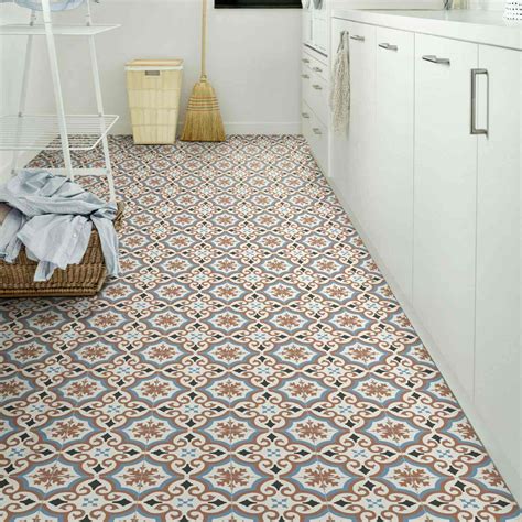 PVC Boden Retro Fliese Rot mit Textilrücken | Bodenmaster Palma OHG