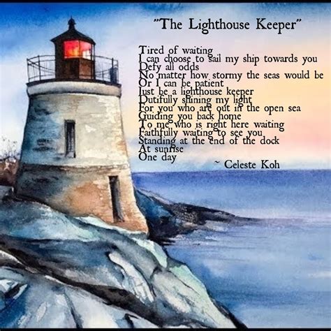 Poem The Lighthouse Keeper All My Love Is For Taenggu