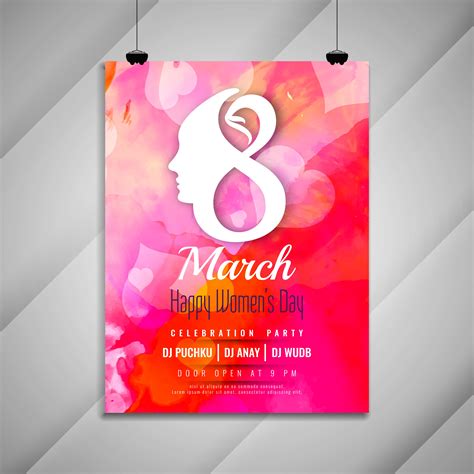 Abstract Womens Day Celebration Party Beautiful Invitation Card