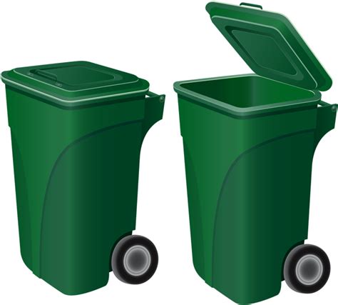 Download Green Recycle Cans Cartoon Trash Can Vector Free