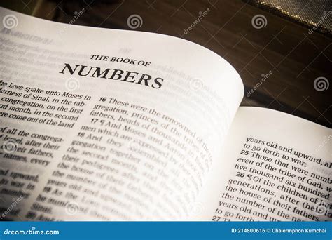 Chiang Mai Thailand 30 March 2021the Book Of Numbers The Holy Bible