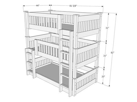 Dimensions Of Triple Bunk Bed B64 Cool Bunk Beds Bunk Beds With Stairs