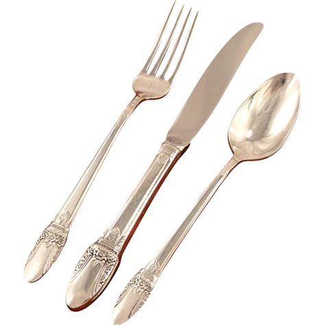 Rogers brothers is a silverware company that actually began in the 1820's but apparently used the actual rogers bros. 3 Piece Youth Child's Set 1847 Rogers Bros First Love ...