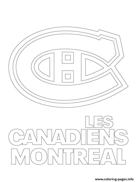 Montreal Canadiens Habs Logo Nhl Hockey Sport1 Coloring Page Printable