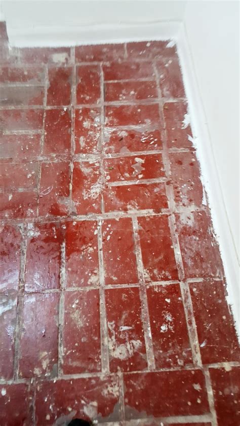 Removing Red Tile Paint From Quarry Tiles In South Croydon Tiling