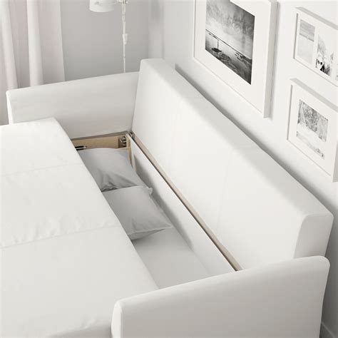 Holmsund Three Seat Sofa Bed Gräsbo White Ikea