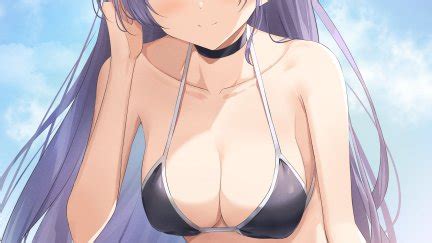 Cleavage Big Boobs Purple Hair Fire Emblem Bikini Anime Girls