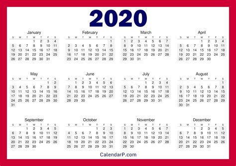 Free Printable Two Page Monthly Calendar 2020 Example Calendar