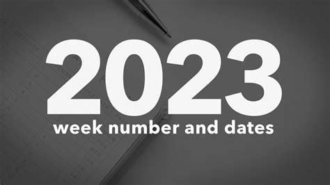 2023 Calendar Week Numbers And Dates List Of National Days