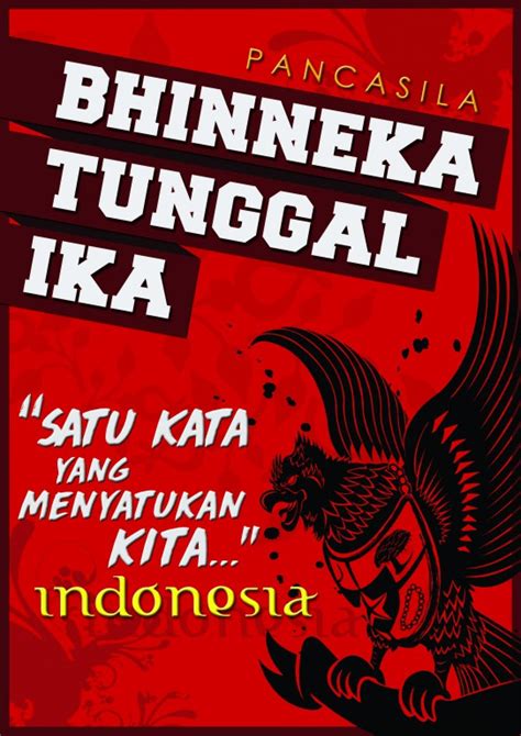 Simple And Unique Design Bhinneka Tunggal Ika Poster