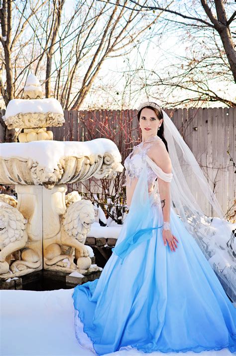 Winter Fantasy Blue Wedding Dress Belly Dance Wedding Blue Dress