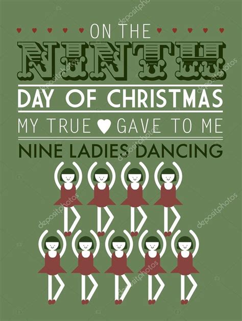 Nine Ladies Dancing Stock Vector Image By ©nglyeyee 45228709