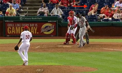 Foul Ball Scares The Living Daylights Out Of Phillies Fan Behind Home