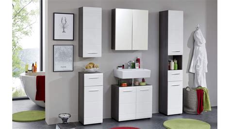 Finden sie ihre einrichtung, von schlafzimmer bis wohnzimmer. Badezimmer Set 5-tlg LINE in weiß Hochglanz und Rauchsilber