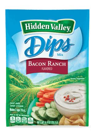 Hidden Valley® Bacon Ranch Flavored Dips Mix | Hidden Valley® Ranch