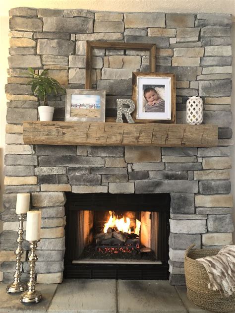 Back to article » magnificent fireplace mantel ideas for living room design. Stone floor-to-ceiling fireplace with rustic mantle ...
