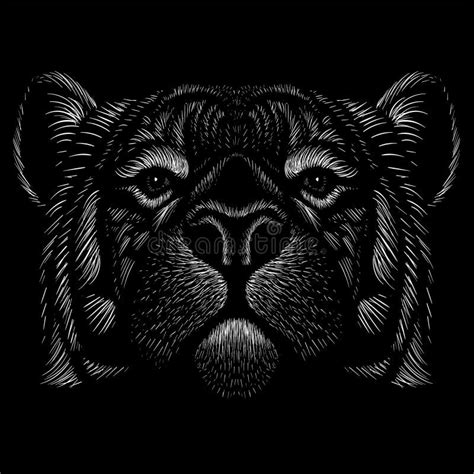 The Vector Logo Tiger For Tattoo Or T Shirt Design Or Outwear Hunting