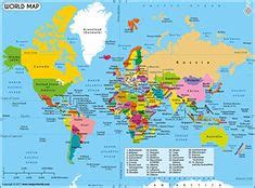 Weltkarte (politisch) übersichtskarte / regionen der welt. Politische Landkarte Asiens | Asien karte, Australien ...