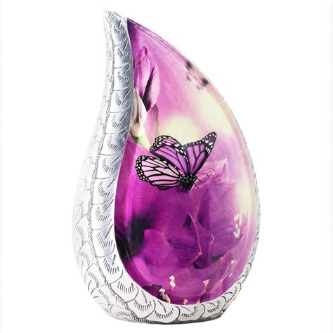 M MEILINXU Butterfly Decorative Urn, Funeral Cremation Urns for Human