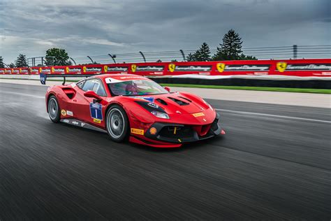 Yellow Ferrari Race Car