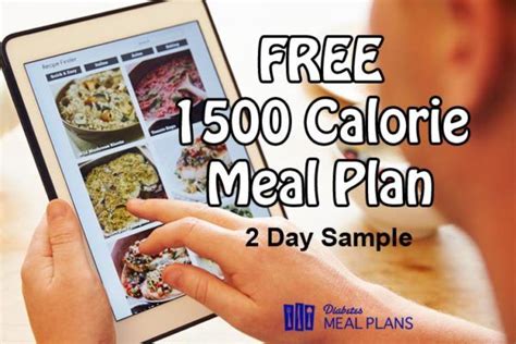 Type 2 Diabetic 1500 Calorie Meal Plan 2 Day Sample 1500 Calorie