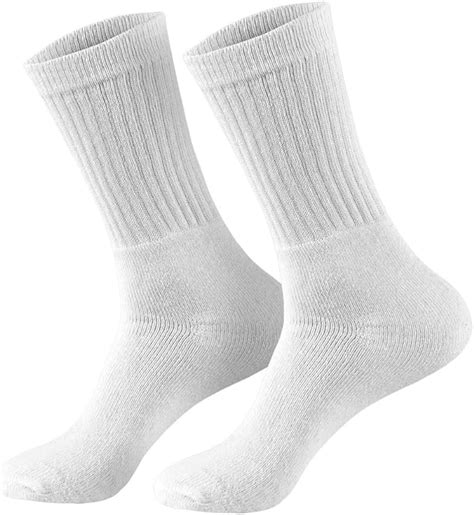 5 Pairs Of Tennis Socks Natural Pure 100 Cotton Men Women White Health