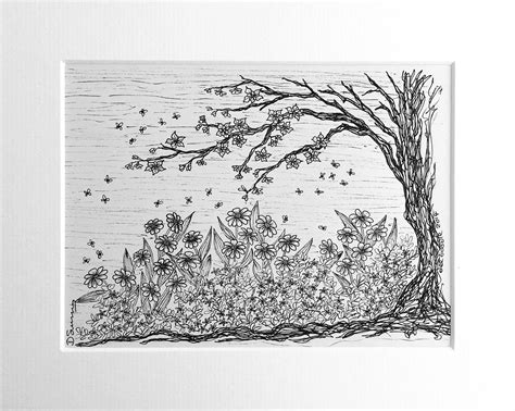 Flower Garden Sketch At Explore Collection Of