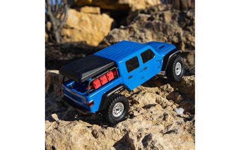 Scx24 Jeep Jt Gladiator 4wd Rock Crawler Brushed Rtr Blue Axial