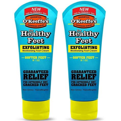 O Keeffe S Healthy Feet Exfoliating Foot Cream 3 Oz Tube 2 Pack