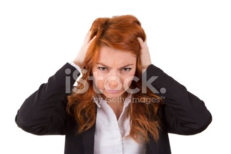 Woman Holding Her Head Stock Photo Royalty Free Freeimages