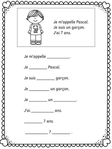 Free Printable Beginner French Worksheets

