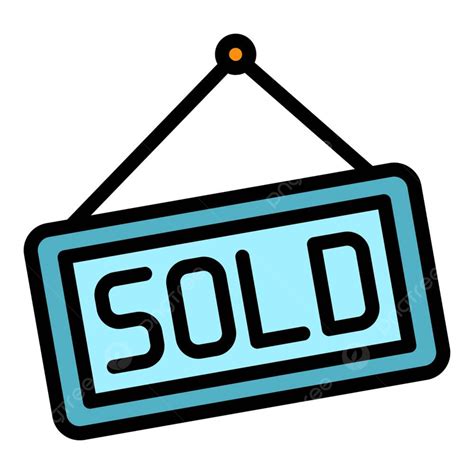 Sold Sign Clipart Hd Png Sold Sign Icon Color Flat Black Agent