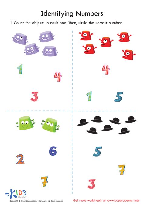 Identifying Numbers Size Worksheet Free Printable Pdf For Children