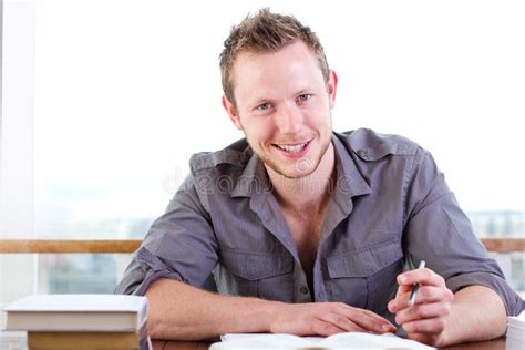 Young Man Writing A Letter Stock Photo Image Of Shirt 21489548