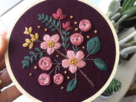 Floral Embroidery Sewing Embroidery Designs Hand Embroidery Flower