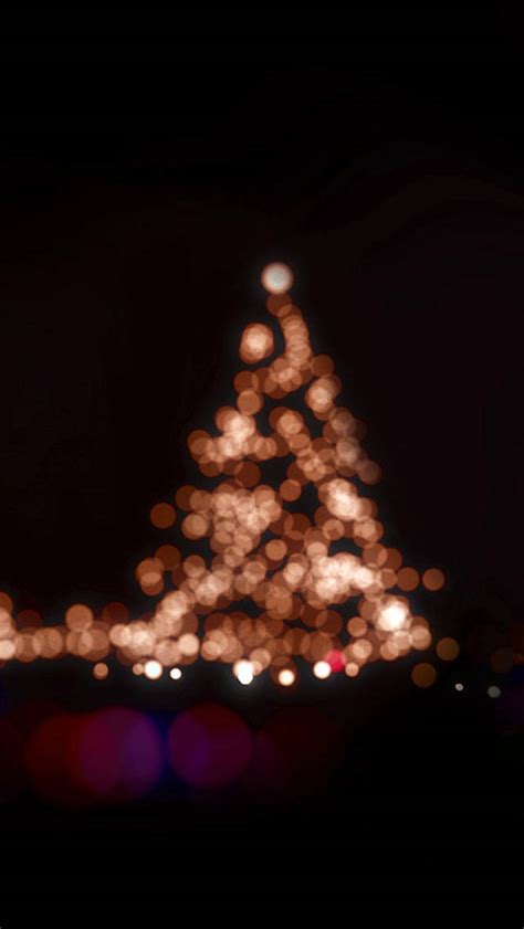 Download Christmas Tree Lights Iphone Dark Wallpaper
