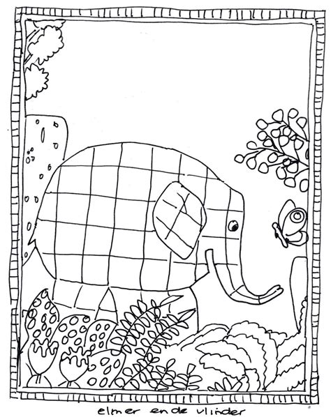 Elmer colouring in sheet teaching resources. Pin by Nella Urbano on arte bambini | Pinterest | School ...