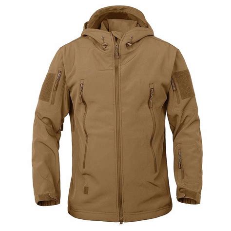 Stalker Soft Shell Waterproof And Windproof Fleece Hooded Jacket Coyot