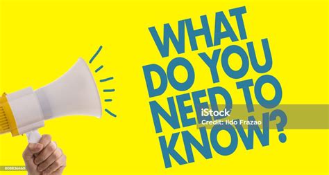 What Do You Need To Know Stock Photo Download Image Now Istock
