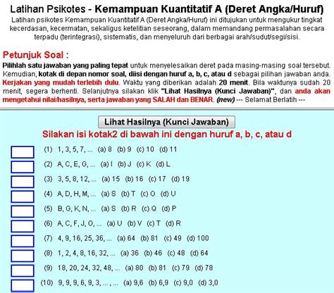 Harus menggunakan laptop atau pc, sangat tidak dianjurkan dengan smartphone. Psikotes Secara Online di Internet | Arin Hananira