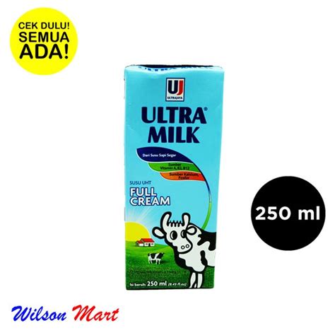 Jual Ultra Milk Rasa Full Cream 250 Ml Di Lapak Wilson Mart Bukalapak