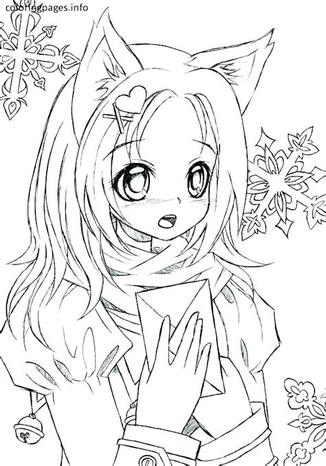 Anime Coloring Pages For Teenagers At